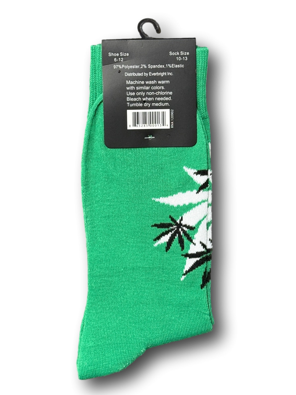 3/$18 Special Plant Leaf Funny Novelty Crew Socks - NWT - Picture 2 of 3